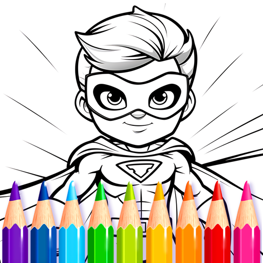 Super Hero Coloring Game for Kids